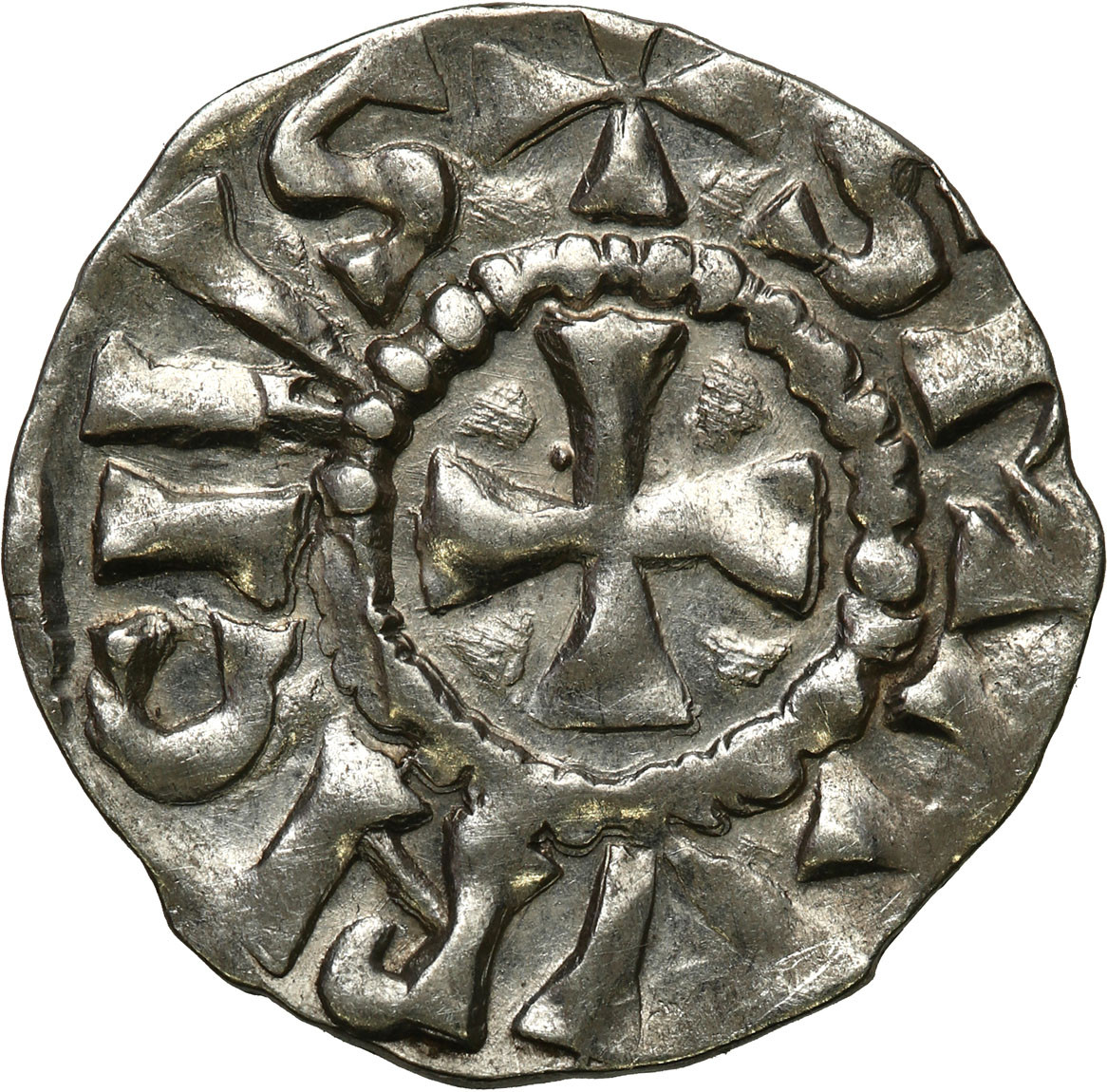Niemcy, Saksonia. Denar (1035-1040), Hamburg  / Jever - PIĘKNY